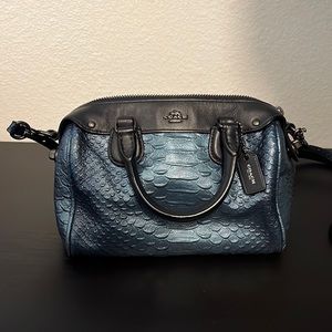 Coach blue glitter purse